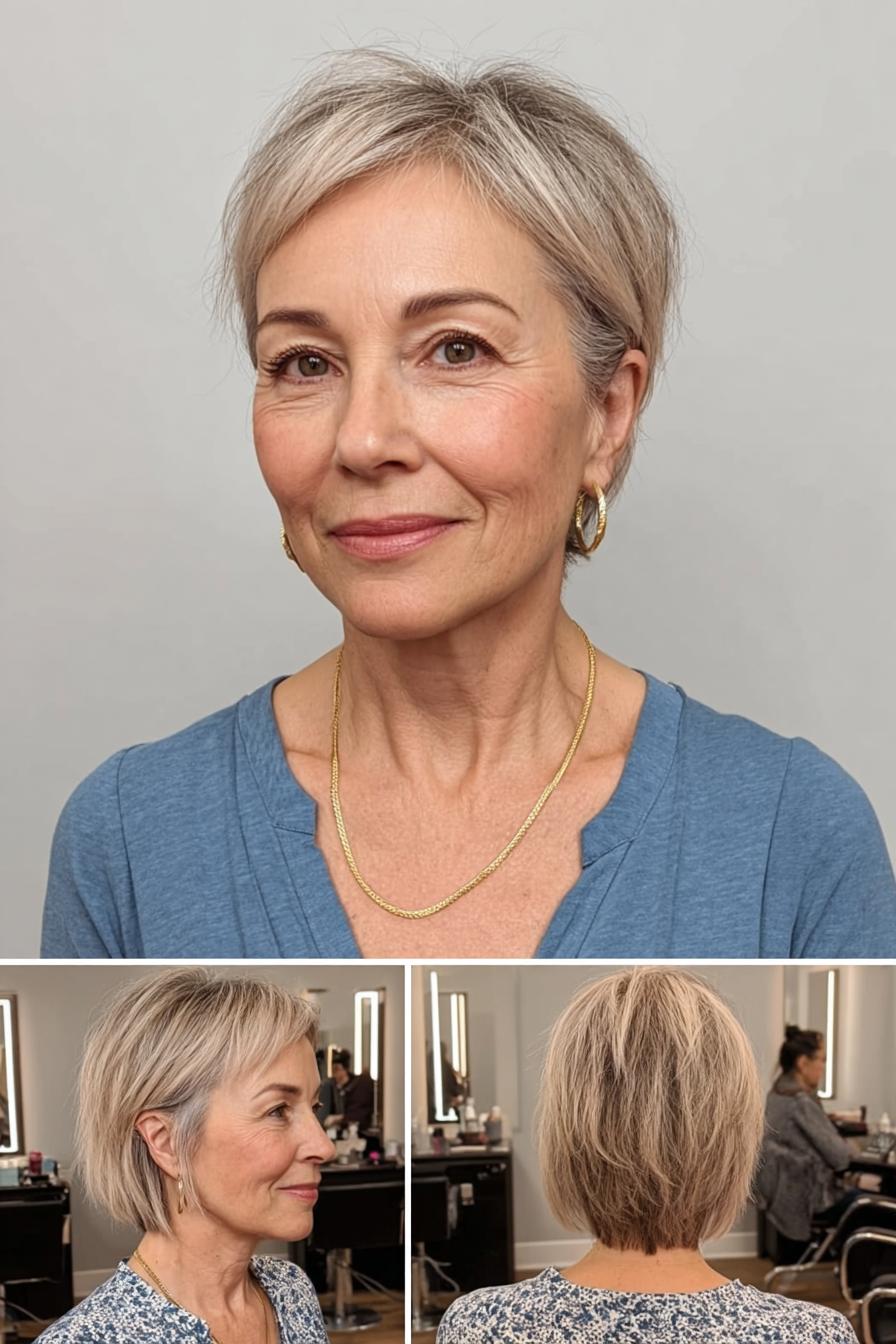 Soft Layered Silver Bob