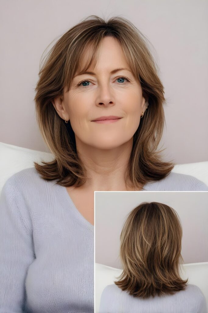 soft layered windswept bangs