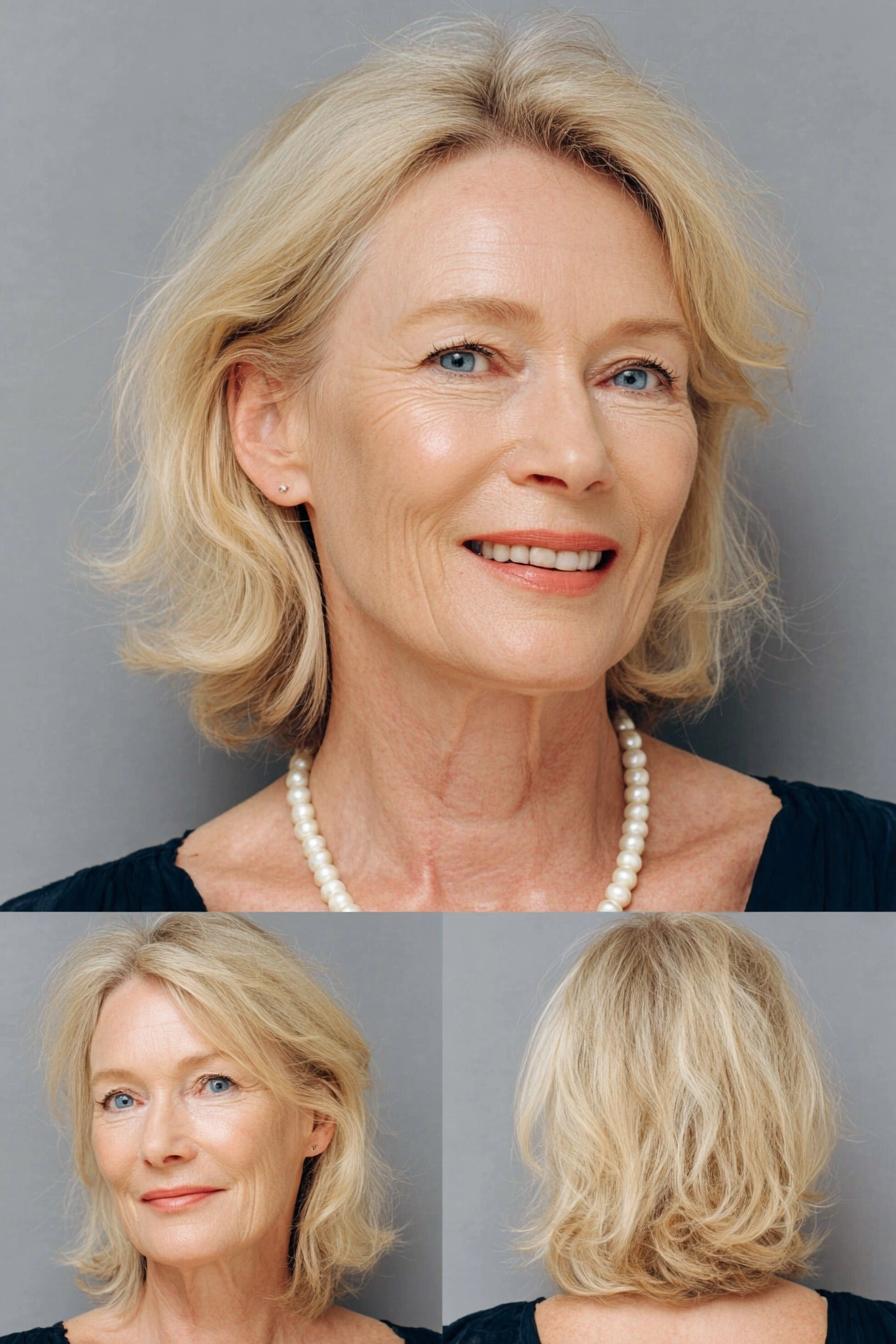 Soft Wavy Blonde Bob