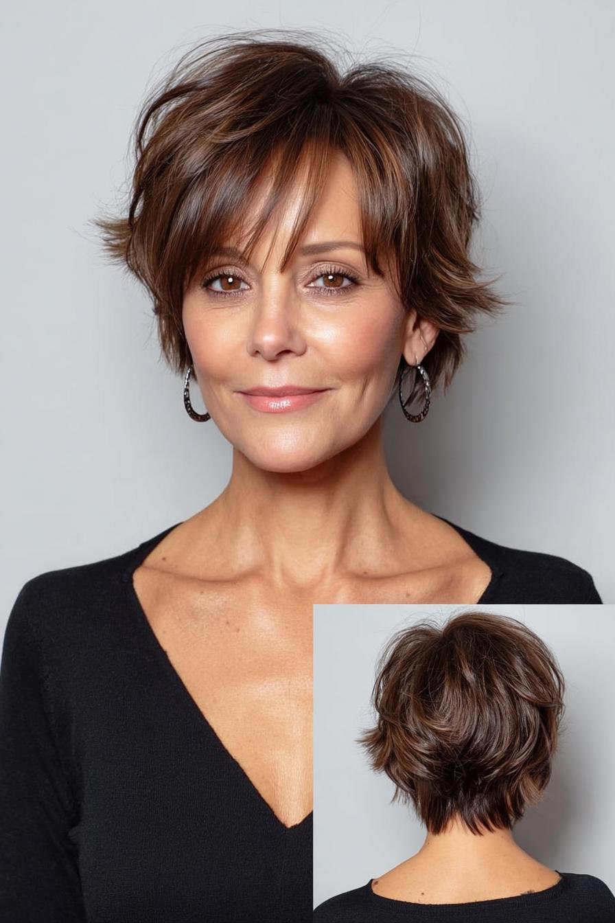 Textured Side Swept Pixie