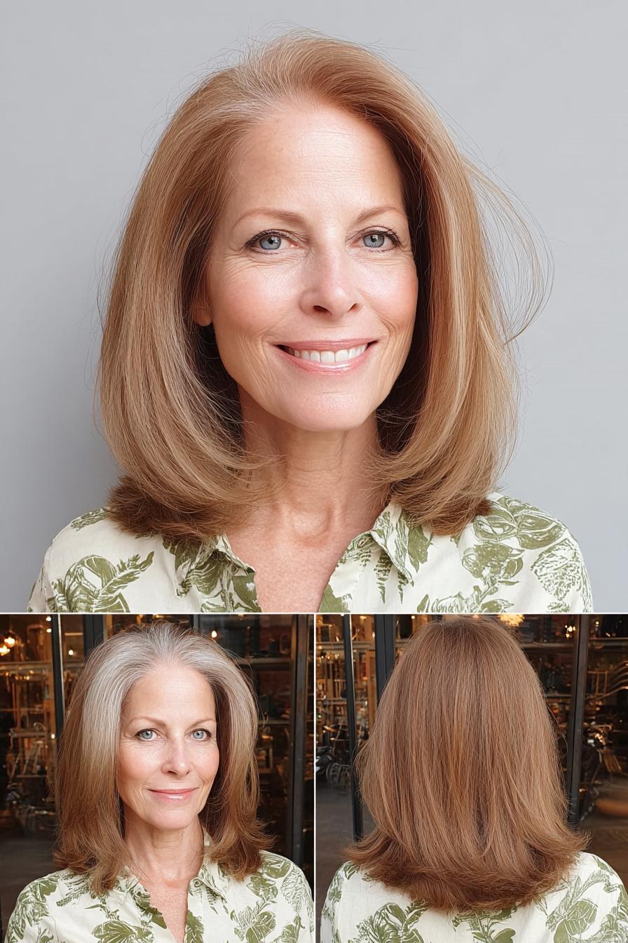 Warm honey blonde waves