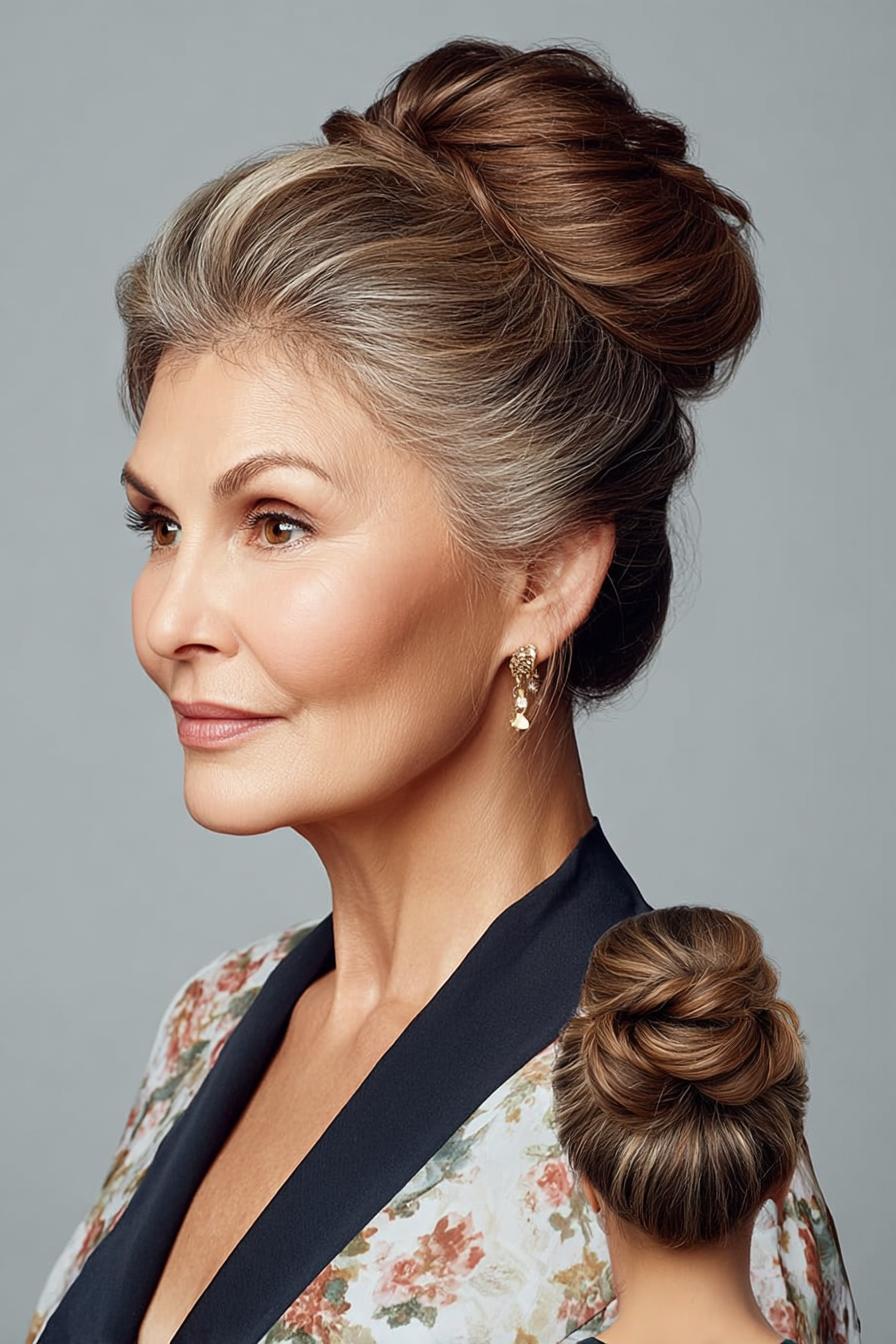 Elegant French twist updo