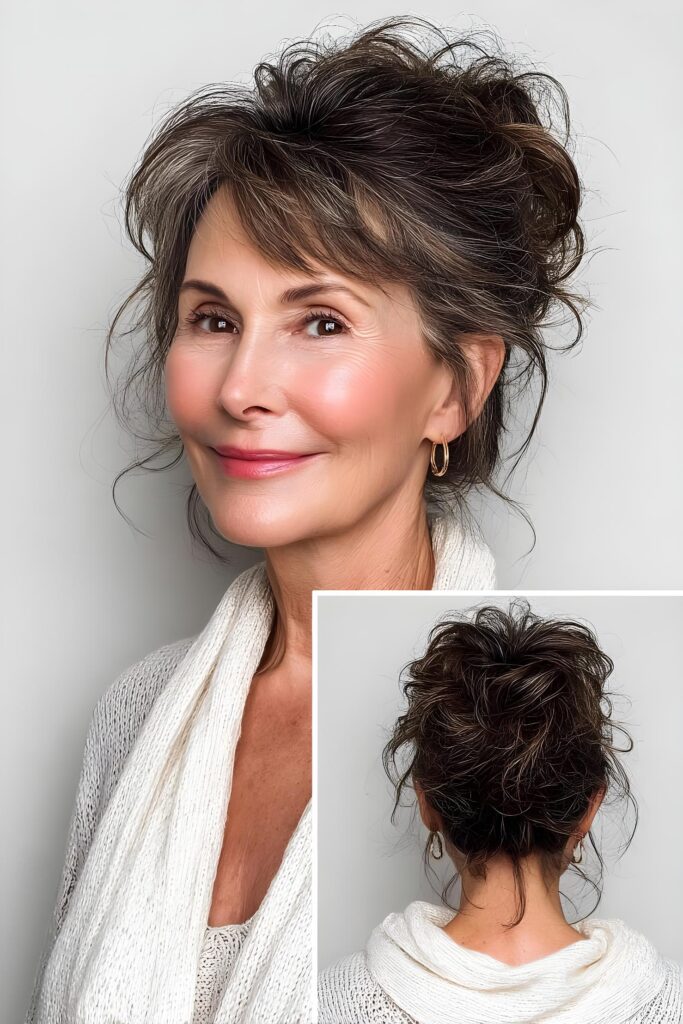 elegant wispy updo