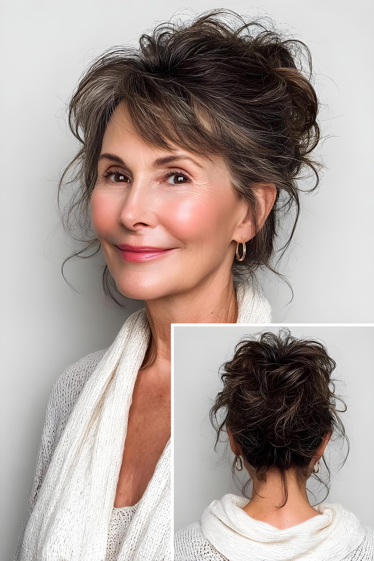 elegant wispy updo