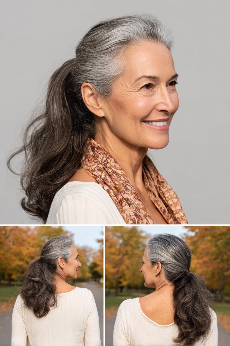 Graceful silver waves gathered