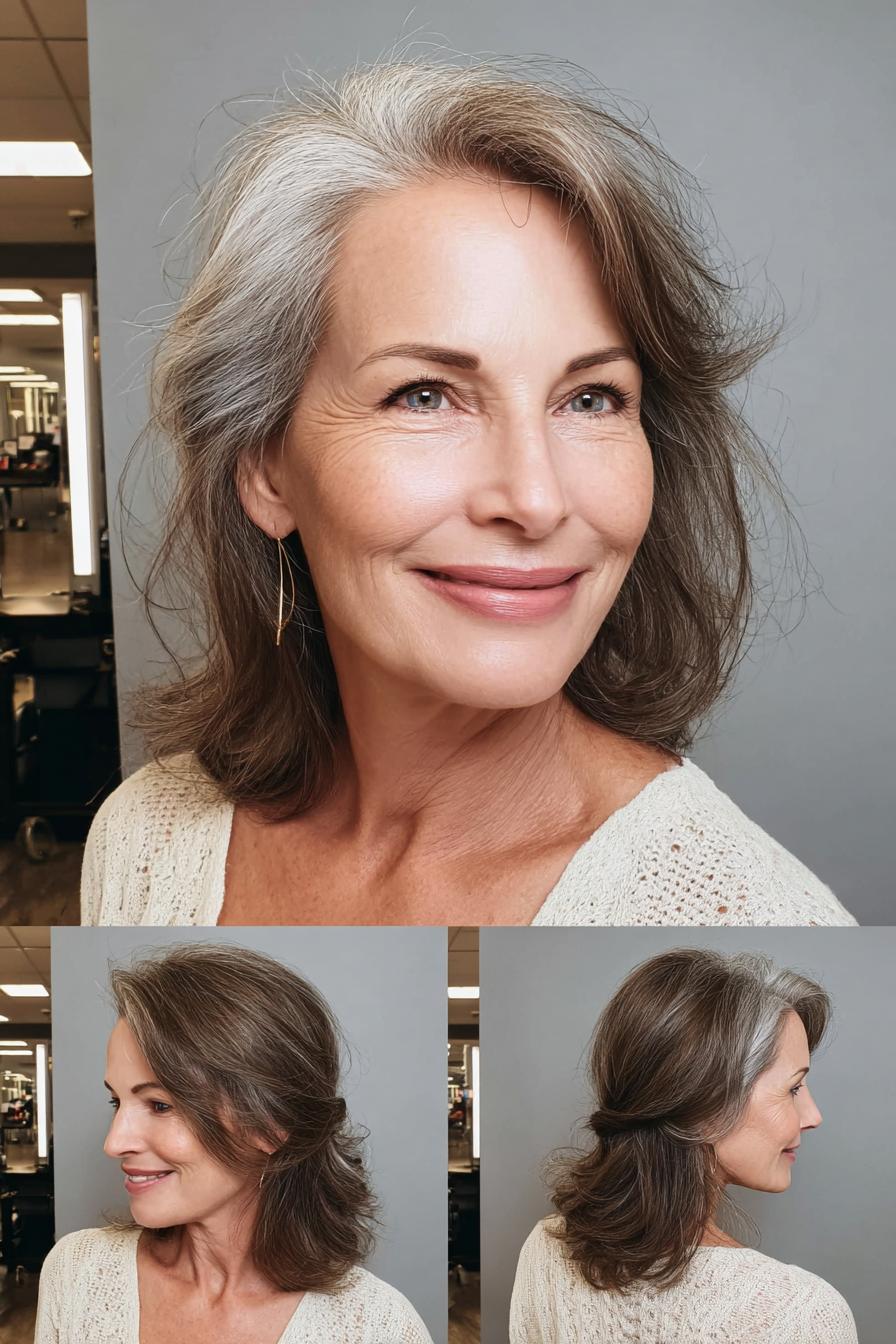Soft Layered Silver Waves