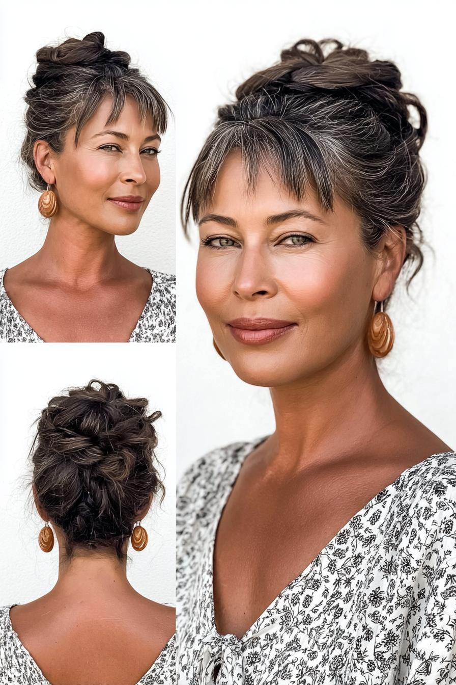 Soft Romantic Gray Updo