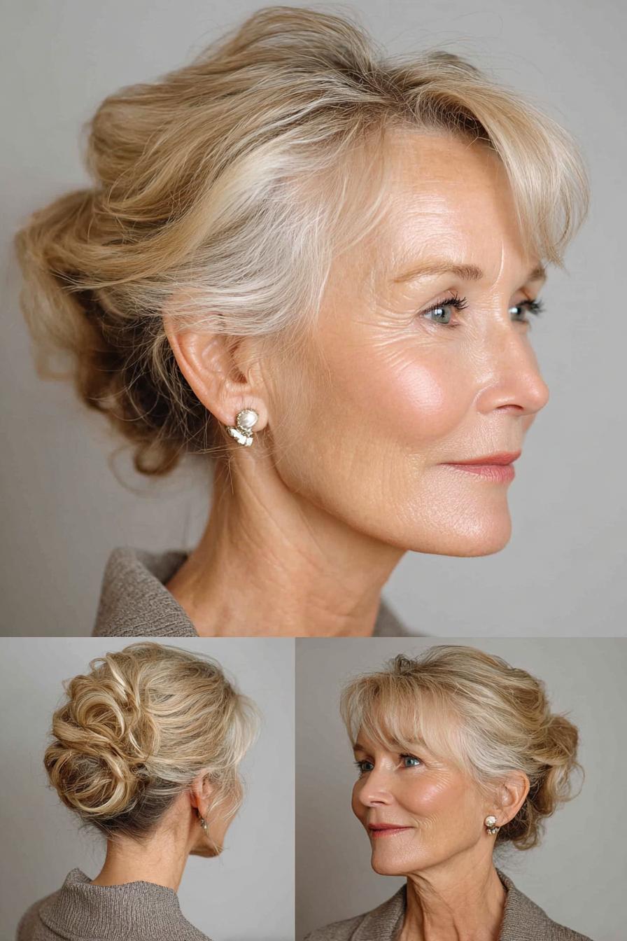 Soft Tousled Updo Elegance