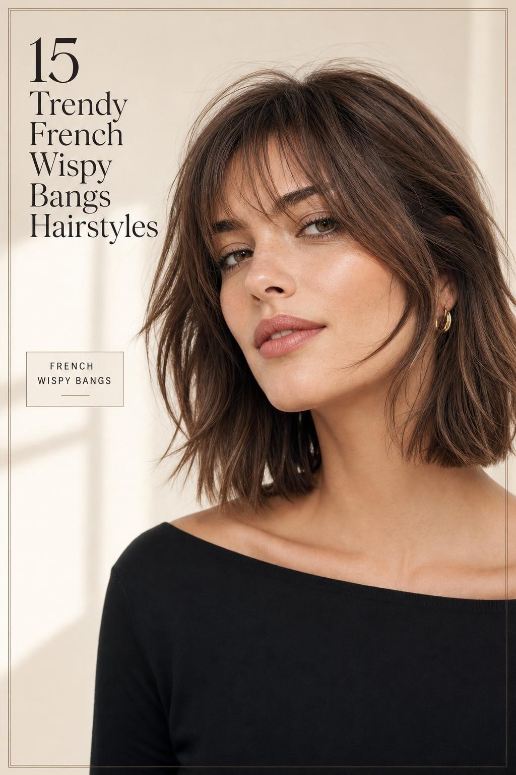 Chic Brunette Bob Bangs