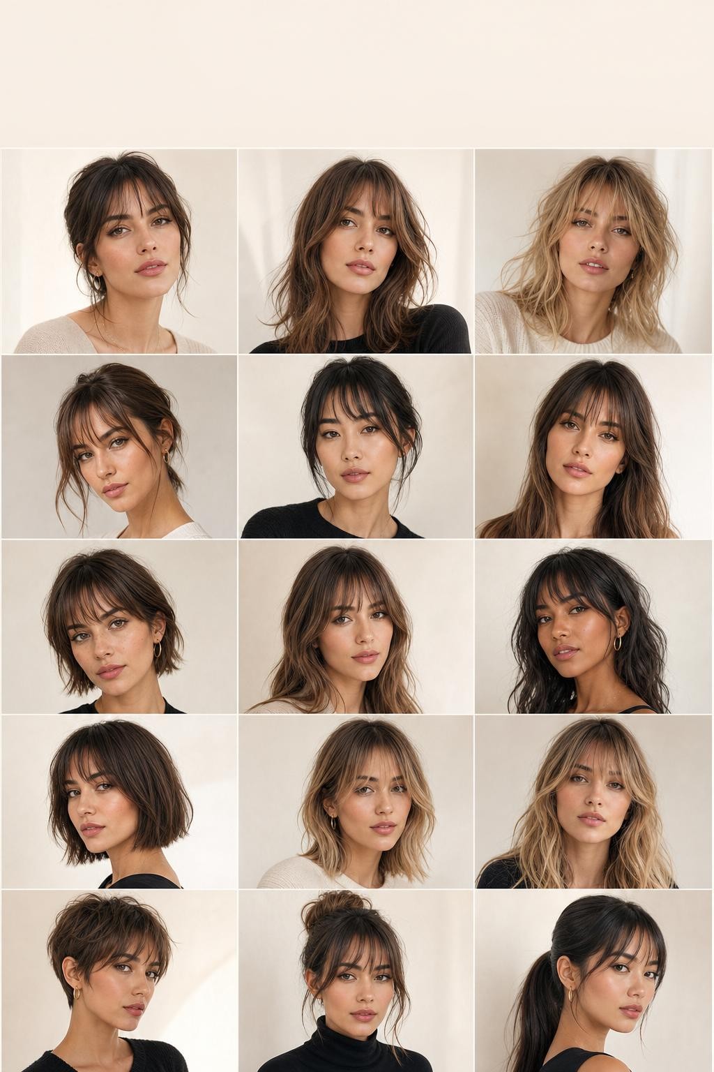 Trendy French Wispy Bangs